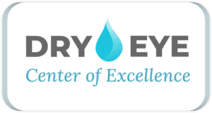 A logo for dry eyes center of excellence