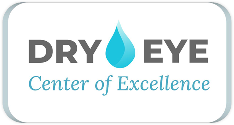 A logo for dry eyes center of excellence