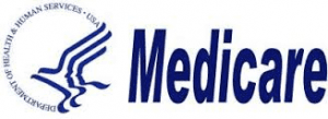 A blue and white logo of medikit